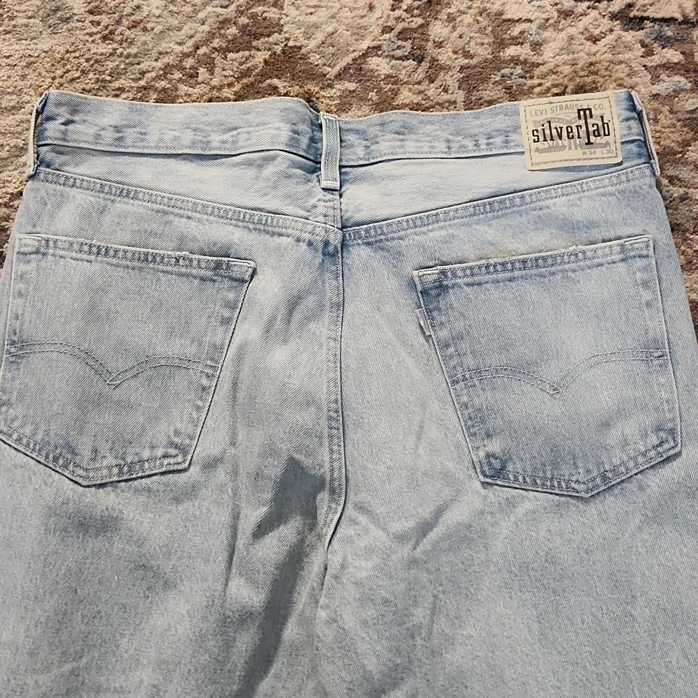 Levi's Silvertab Loose Blue Relaxed Fit Jeans with Distressed Details